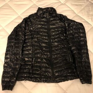 Black down jacket from Mountain Hardwear